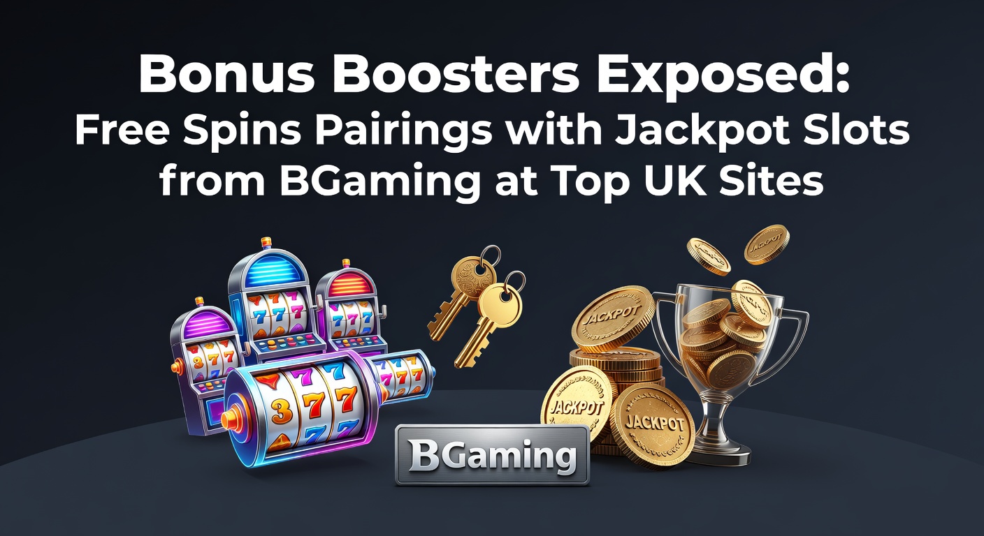 Collage of top UK casino interfaces displaying BGaming free spins promotions tied to jackpot slots, with mobile screens and payout counters