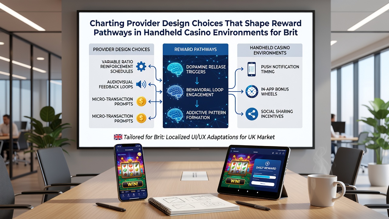 Analytics dashboard displaying reward pathway metrics for handheld casino games