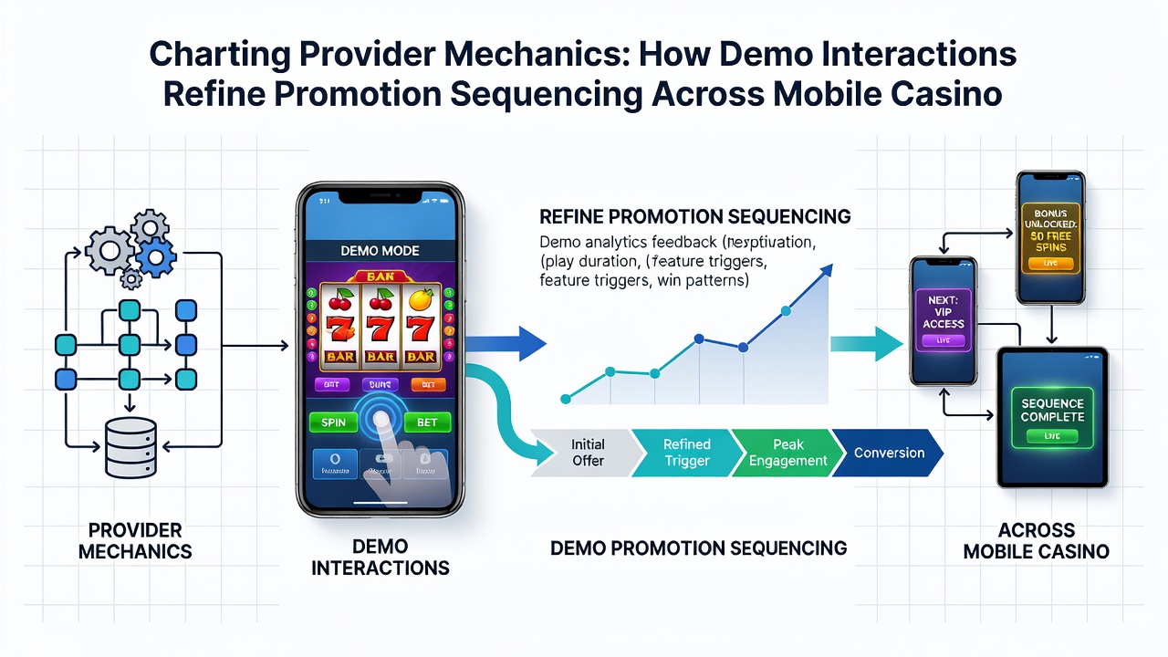 Analytics dashboard showing demo interaction data refining mobile promotion sequences