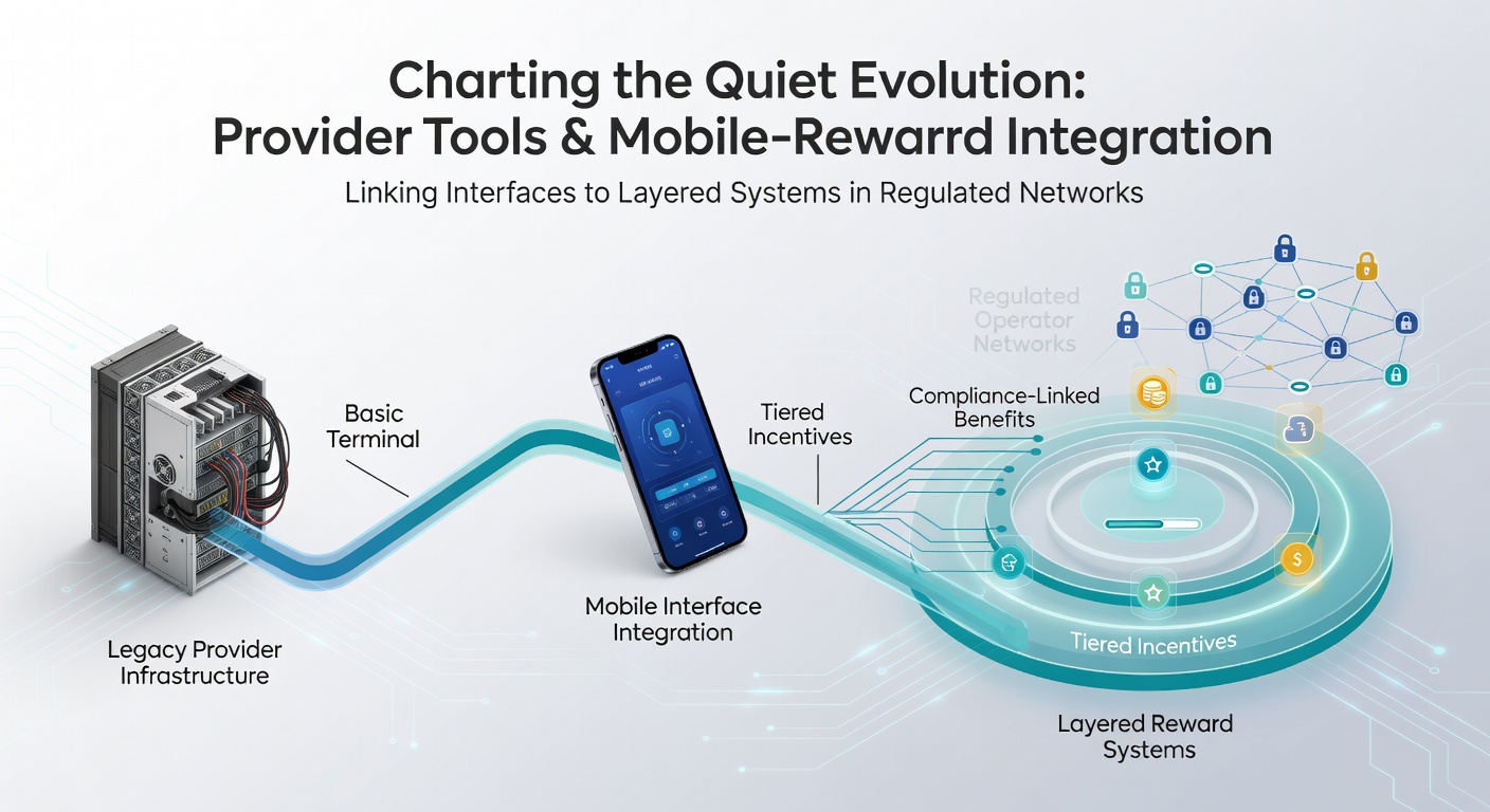 Mobile interface showing layered reward systems in a regulated gaming network dashboard