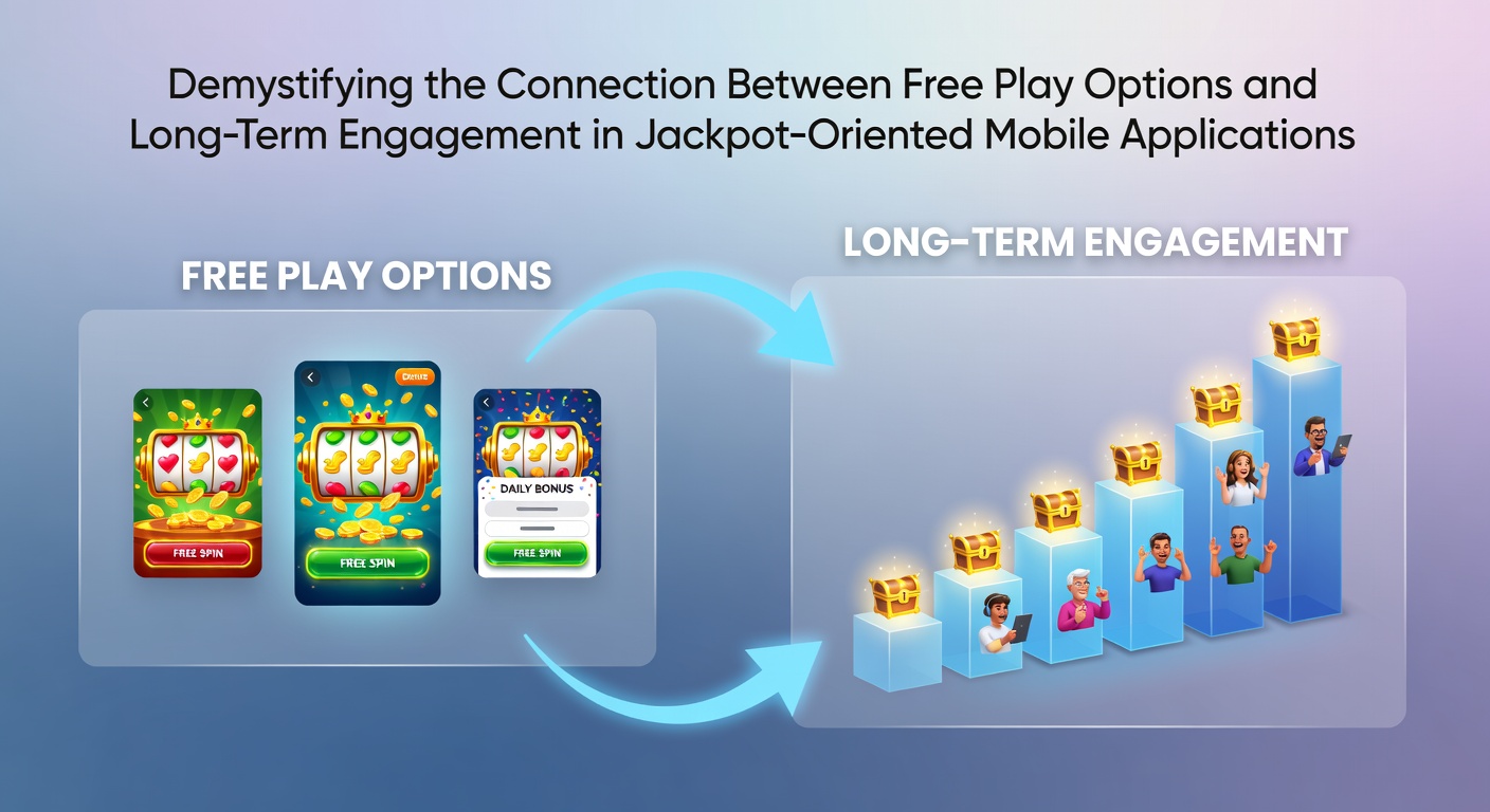 Mobile screen displaying free play interface in a jackpot-oriented app with engagement metrics overlay