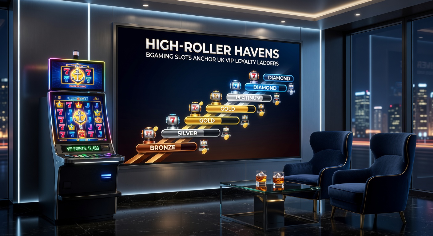 Close-up of BGaming slot interface on a high-stakes VIP dashboard, highlighting loyalty points ticker and tier progress bar