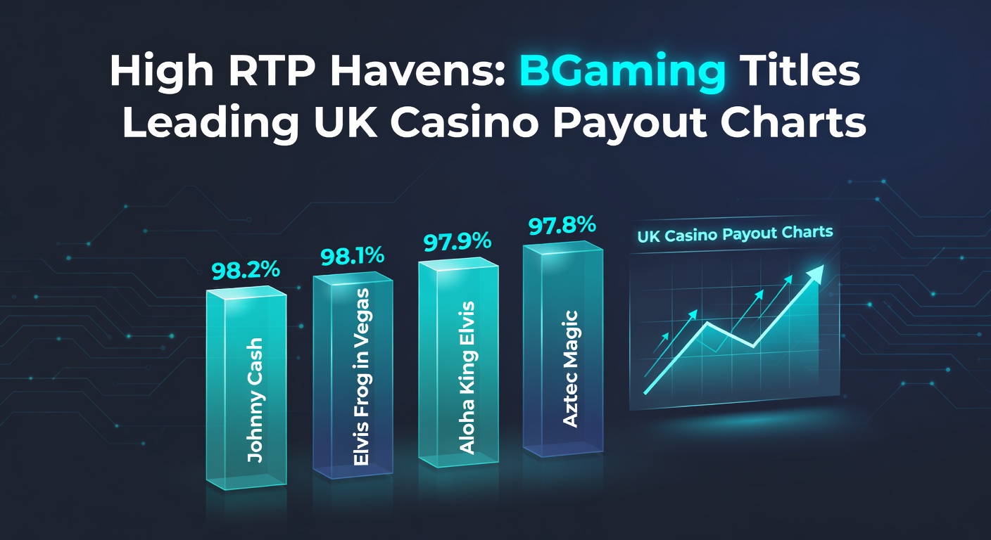 Dynamic chart displaying BGaming slots atop UK casino RTP leaderboards for April 2026, with bar graphs highlighting payout percentages and jackpot volumes