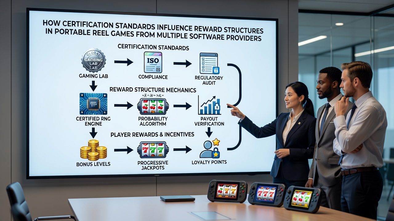 Reward distribution charts comparing certified mobile slots from different providers