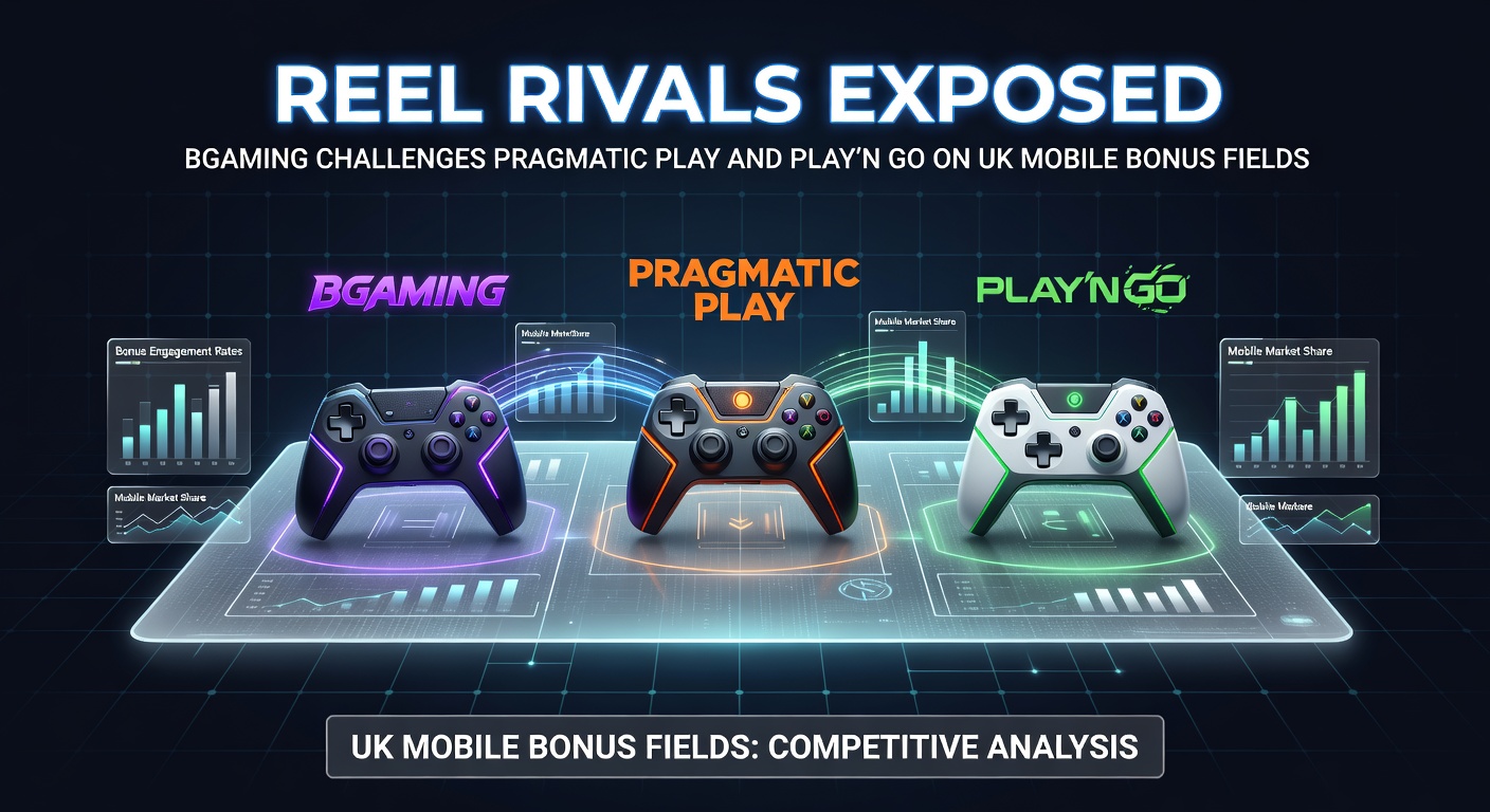 Comparative chart of bonus round performance metrics for BGaming, Pragmatic Play, and Play'n GO slots on UK mobile platforms