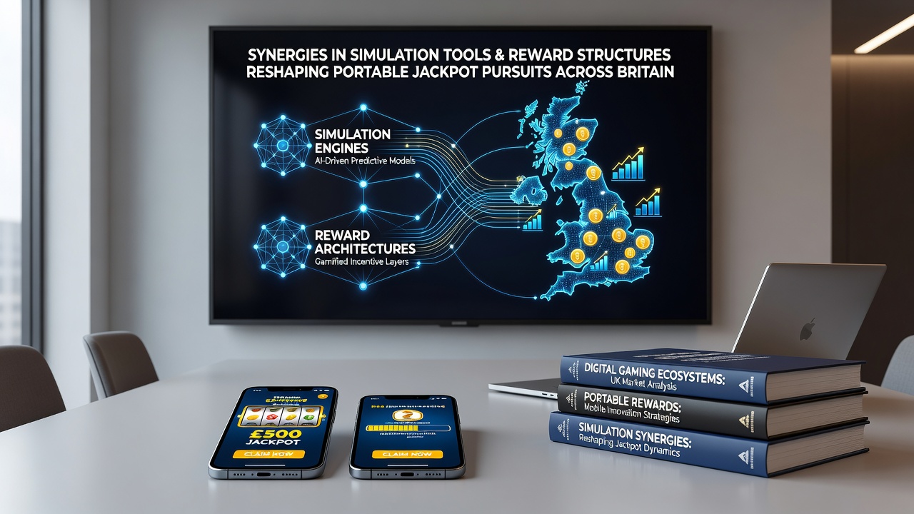 Mobile screen displaying reward notifications and simulation overlays in a British casino app