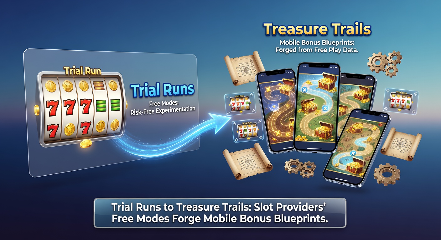 Mobile slot interface displaying a chain of free spins leading to a major bonus payout on a jackpot trail