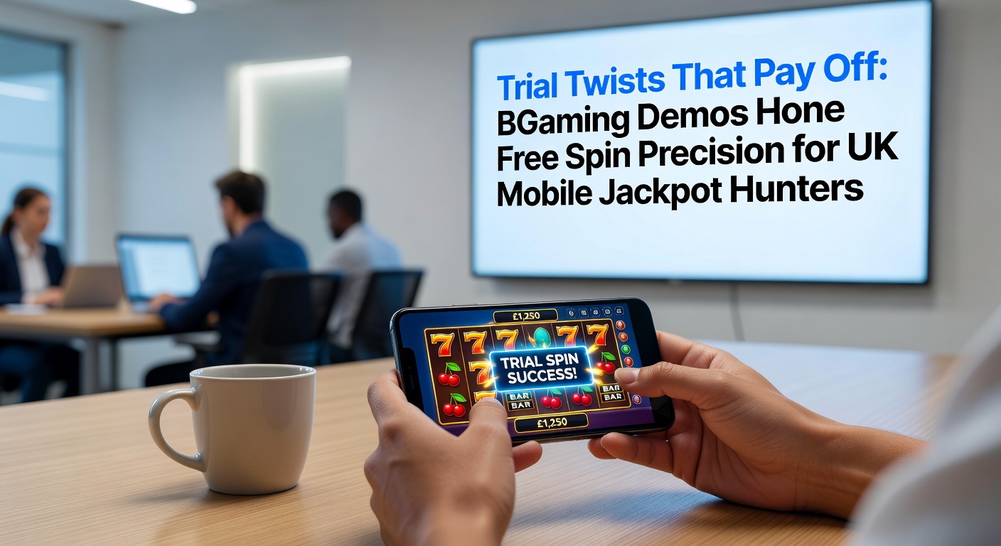 Mobile jackpot meter filling during a BGaming free spin demo, with UK-themed symbols and precision trigger overlays