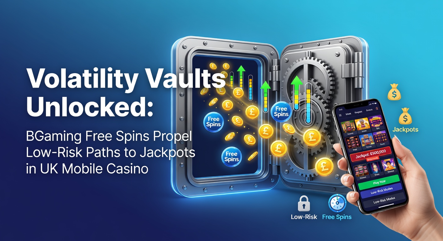 Close-up of a BGaming mobile slot interface showing a volatility vault meter filling via free spins, with jackpot tiers illuminating on a UK casino app